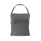 Off-neck Yoga Back Strap Halter Solid Color Top - VEX CLUB HOUSE