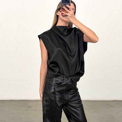 Stylish Minimalist Loose Fitting Casual Womens Sleeveless Top - VEX CLUB HOUSE