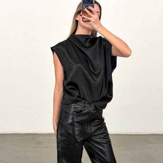 Stylish Minimalist Loose Fitting Casual Womens Sleeveless Top - VEX CLUB HOUSE