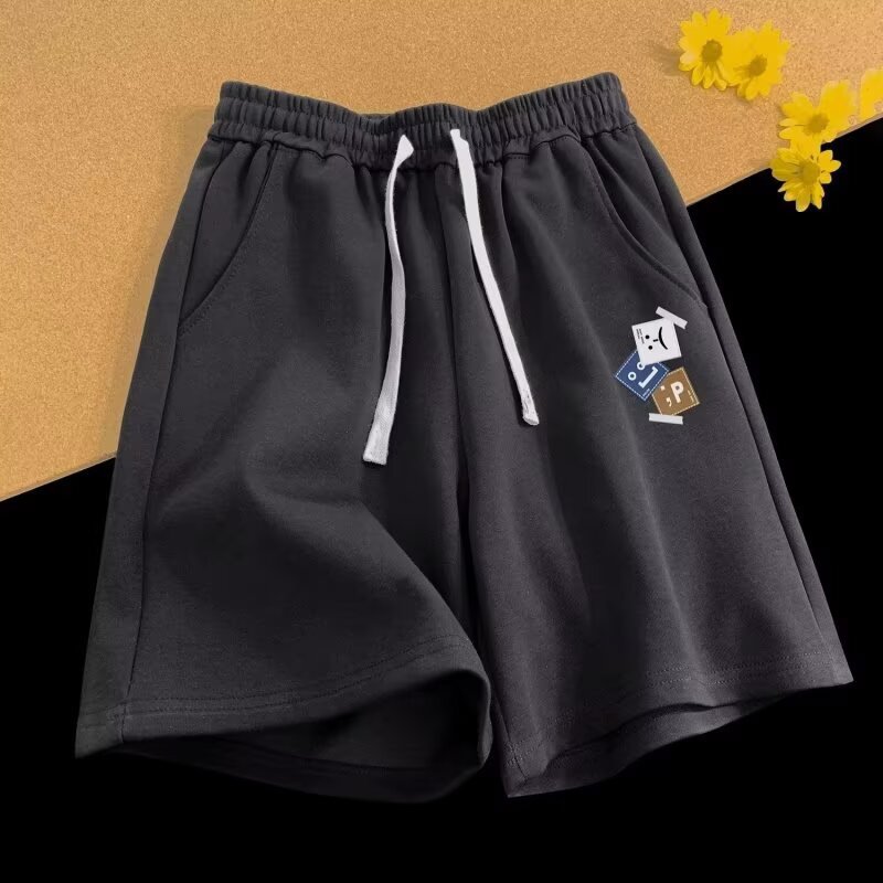 Vintage Letter Print Loose Summer New Straight Shorts Men - VEX CLUB HOUSE