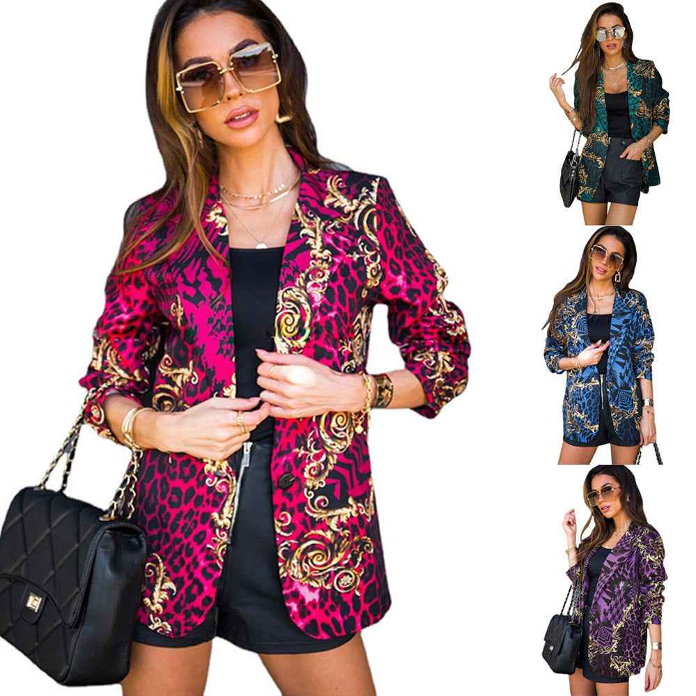 Fashionable Long-sleeve Printed Suit - VEX CLUB HOUSE