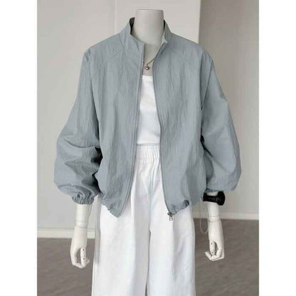 Basic Zippered Sun Protection Short Jacket Long - VEX CLUB HOUSE