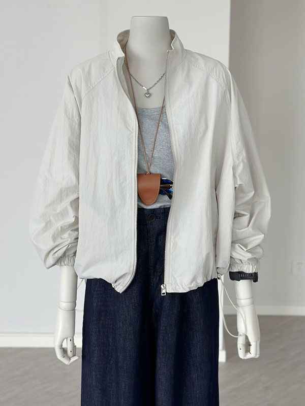 Basic Zippered Sun Protection Short Jacket Long - VEX CLUB HOUSE