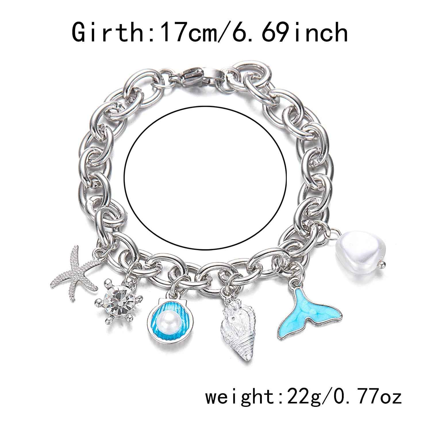 Women's Fashion Starfish Pearl Shell Fishtail Multi-pendant Necklace Bracelet - VEX CLUB HOUSE