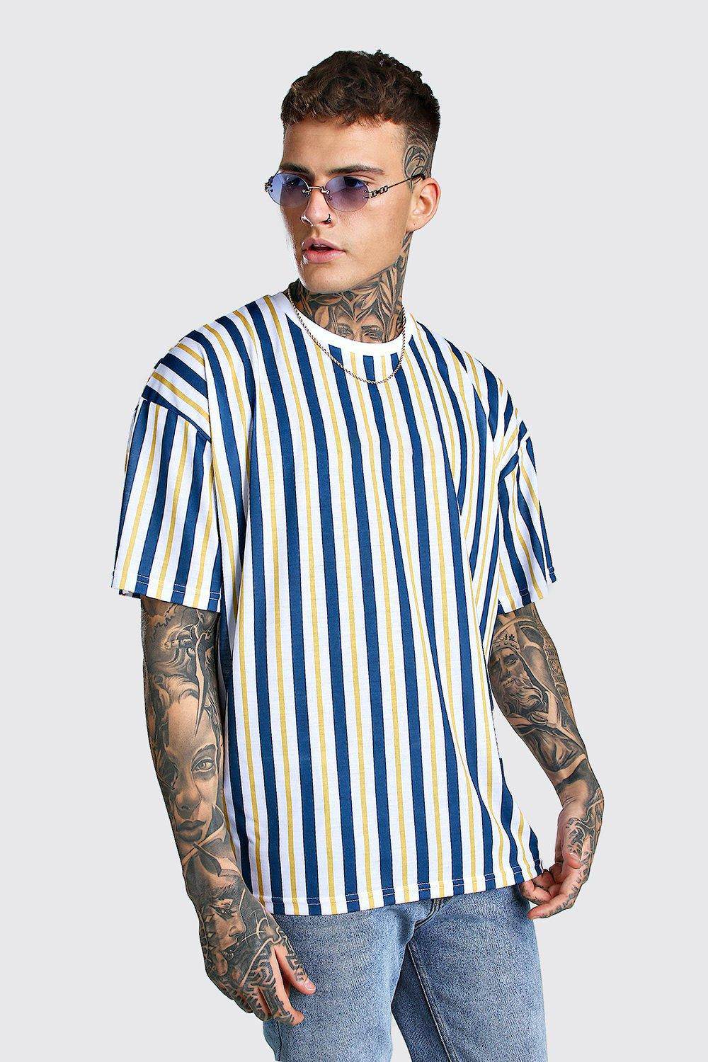 Short-sleeved 3D Printed T-shirt With Simple Stripes - VEX CLUB HOUSE
