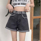 Retro Distressed High-Waist Loose Denim Shorts For Women - VEX CLUB HOUSE