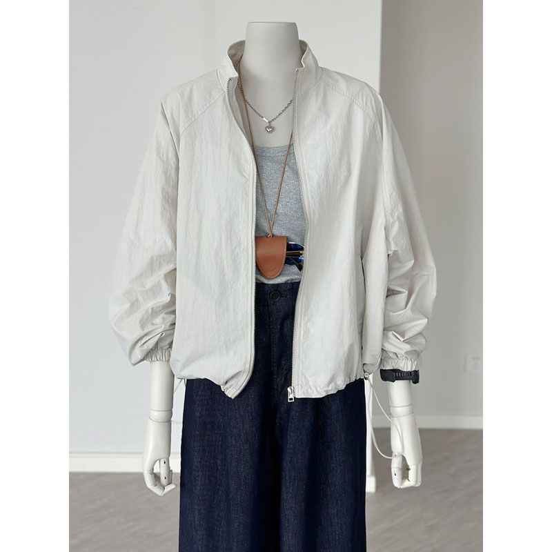 Basic Zippered Sun Protection Short Jacket Long - VEX CLUB HOUSE