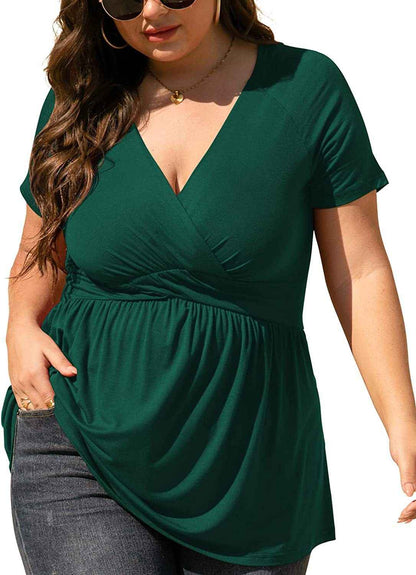 Women's Plus Size T-shirt V-neck Top - VEX CLUB HOUSE