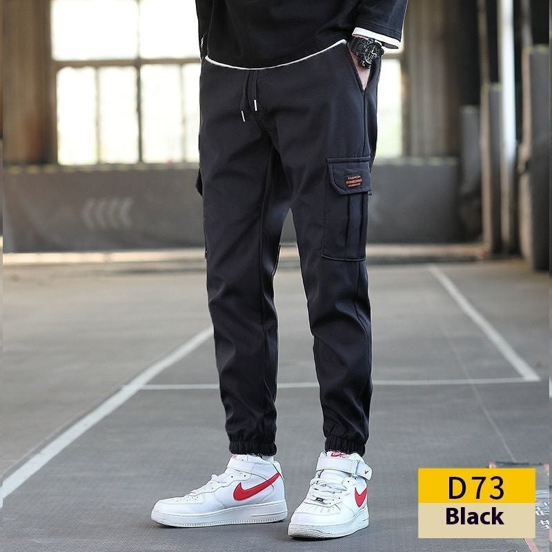 Men's Loose All-match Multi-pocket Wear-resistant Solid Color Ankle Banded Working Pants - VEX CLUB HOUSE