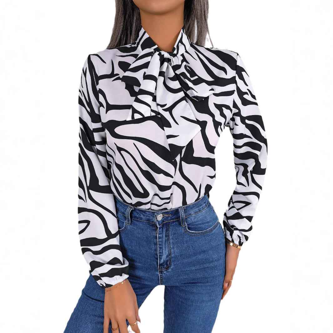 Elegant Contrasting-Color Striped Top For Women - VEX CLUB HOUSE