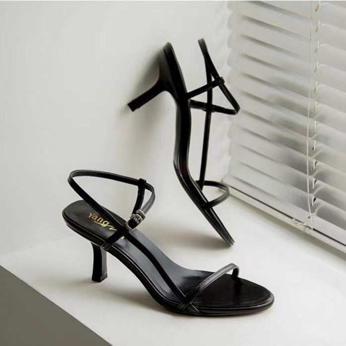 Summer Stiletto Heel Buckle Strap High Heels Sandals - VEX CLUB HOUSE