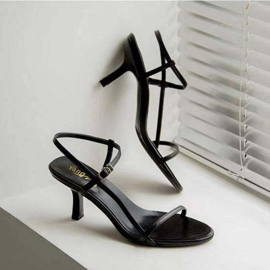 Summer Stiletto Heel Buckle Strap High Heels Sandals - VEX CLUB HOUSE