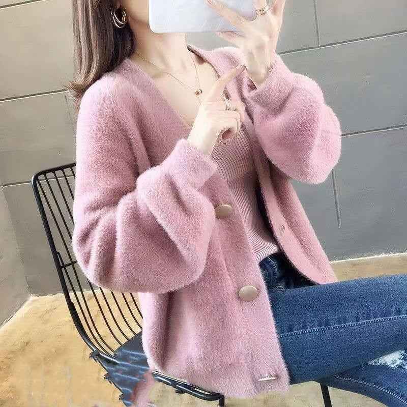 Fashionable Knitted Short Loose Outer Tops Women - VEX CLUB HOUSE