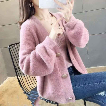 Fashionable Knitted Short Loose Outer Tops Women - VEX CLUB HOUSE