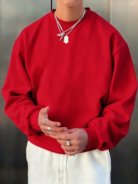 Mens Long-sleeve Wool Pullover Casual Sweatshirt - VEX CLUB HOUSE