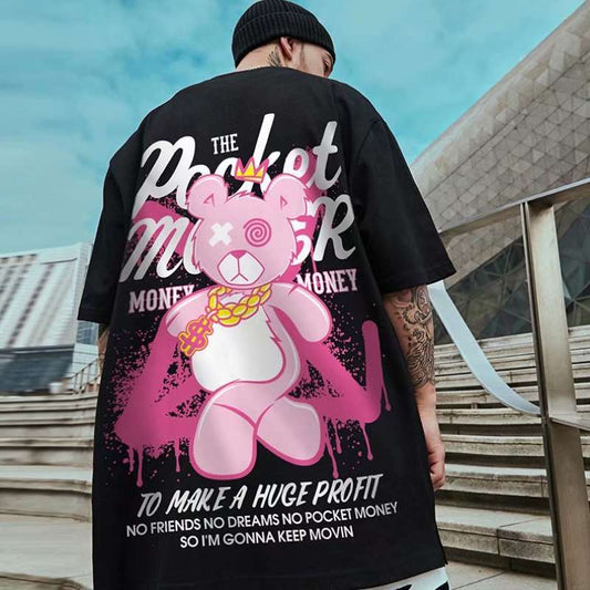 Bear Large Size Short Sleeve T-shirt Men's Trendy Brand - VEX CLUB HOUSE