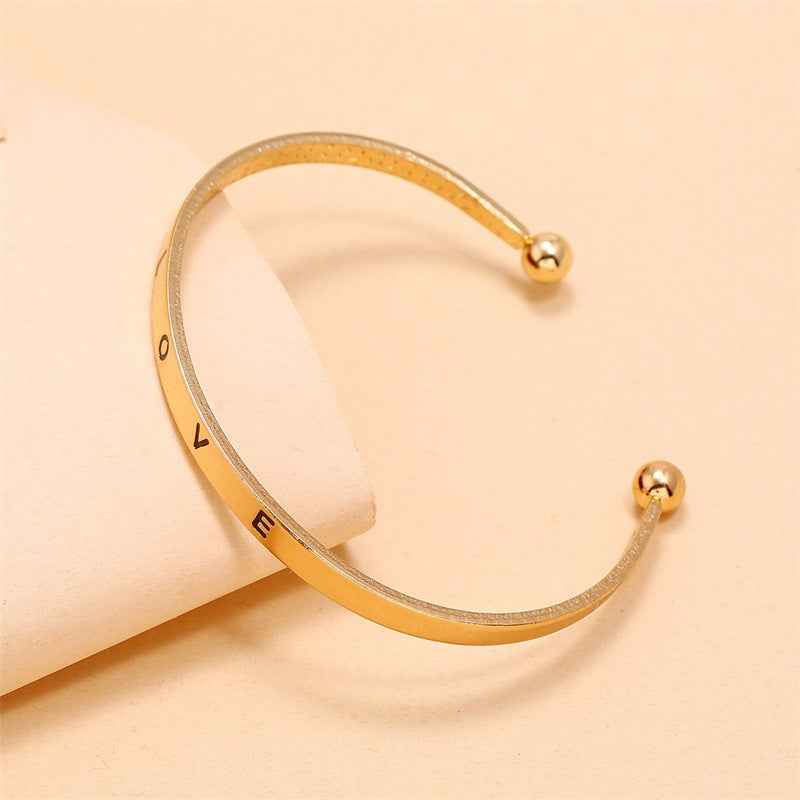 Alloy Opening Love Bracelet Women - VEX CLUB HOUSE