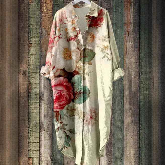 3D-printed  Fashionable Loose-fit Lapel Dress - VEX CLUB HOUSE