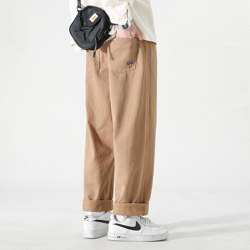 Men's Loose Cargo Pants Straight Casual Trousers - VEX CLUB HOUSE