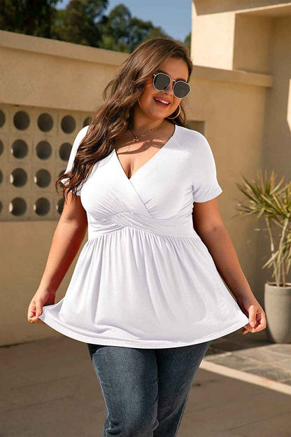 Women's Plus Size T-shirt V-neck Top - VEX CLUB HOUSE