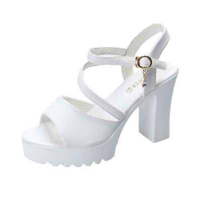 Fish mouth plus size high heel sandals - VEX CLUB HOUSE