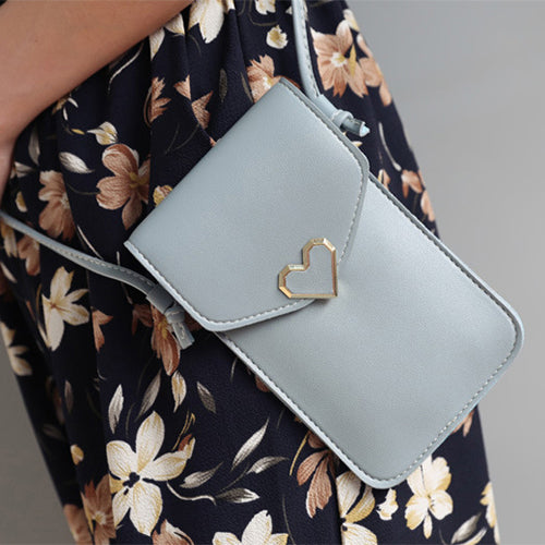 Love Buckle Mobile Phone Bags For Women Transparent Touch Screen Wallet Crossbody Shouder Bags - VEX CLUB HOUSE