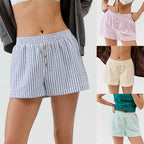Striped Plaid Leisure Commute Shorts For Women - VEX CLUB HOUSE