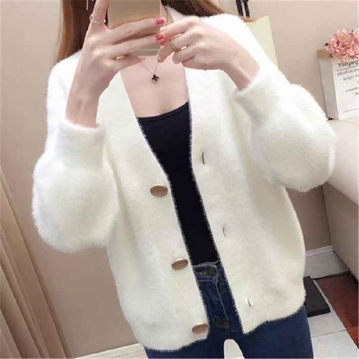 Fashionable Knitted Short Loose Outer Tops Women - VEX CLUB HOUSE