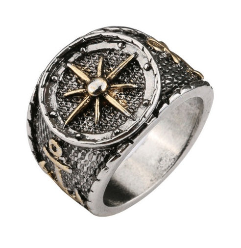 New Arrival King Queen Crown Signet Ring for Men Women Vintage Silver Color Carving Stars Punk Party Jewelry Gifts V E X C L U B H O U S E