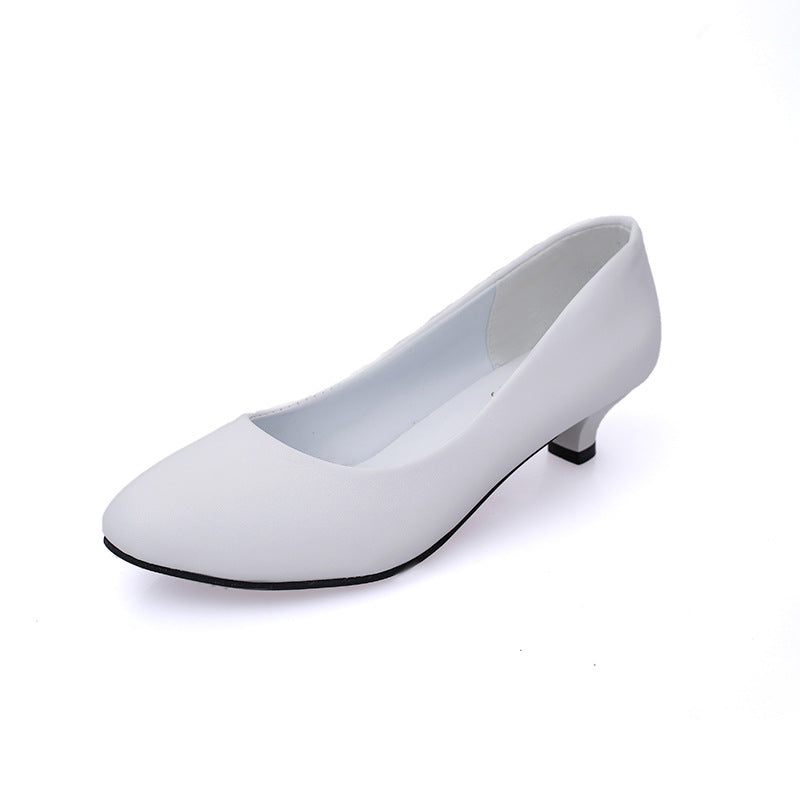 Round Toe Women's Shoes Large Size Thick Heel - VEX CLUB HOUSE