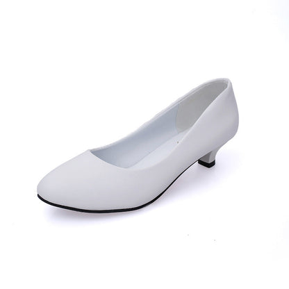 Round Toe Women's Shoes Large Size Thick Heel - VEX CLUB HOUSE