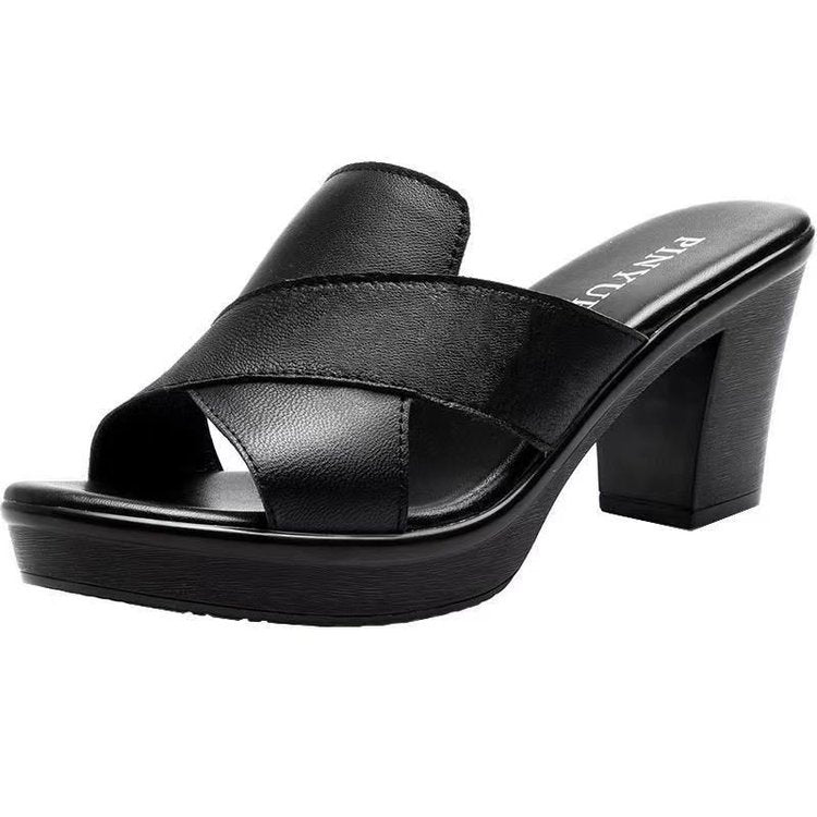 Plus Size Summer Female High Heel Slippers - VEX CLUB HOUSE