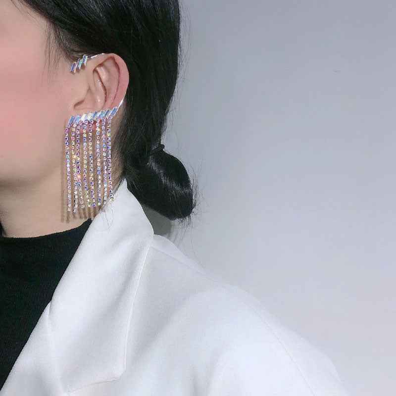 Earrings Long Earrings Rhinestone Tassel Earrings Women - VEX CLUB HOUSE