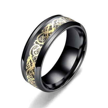 Dragon Pattern Rings Men Stainless Steel Ring Jewelry - VEX CLUB HOUSE
