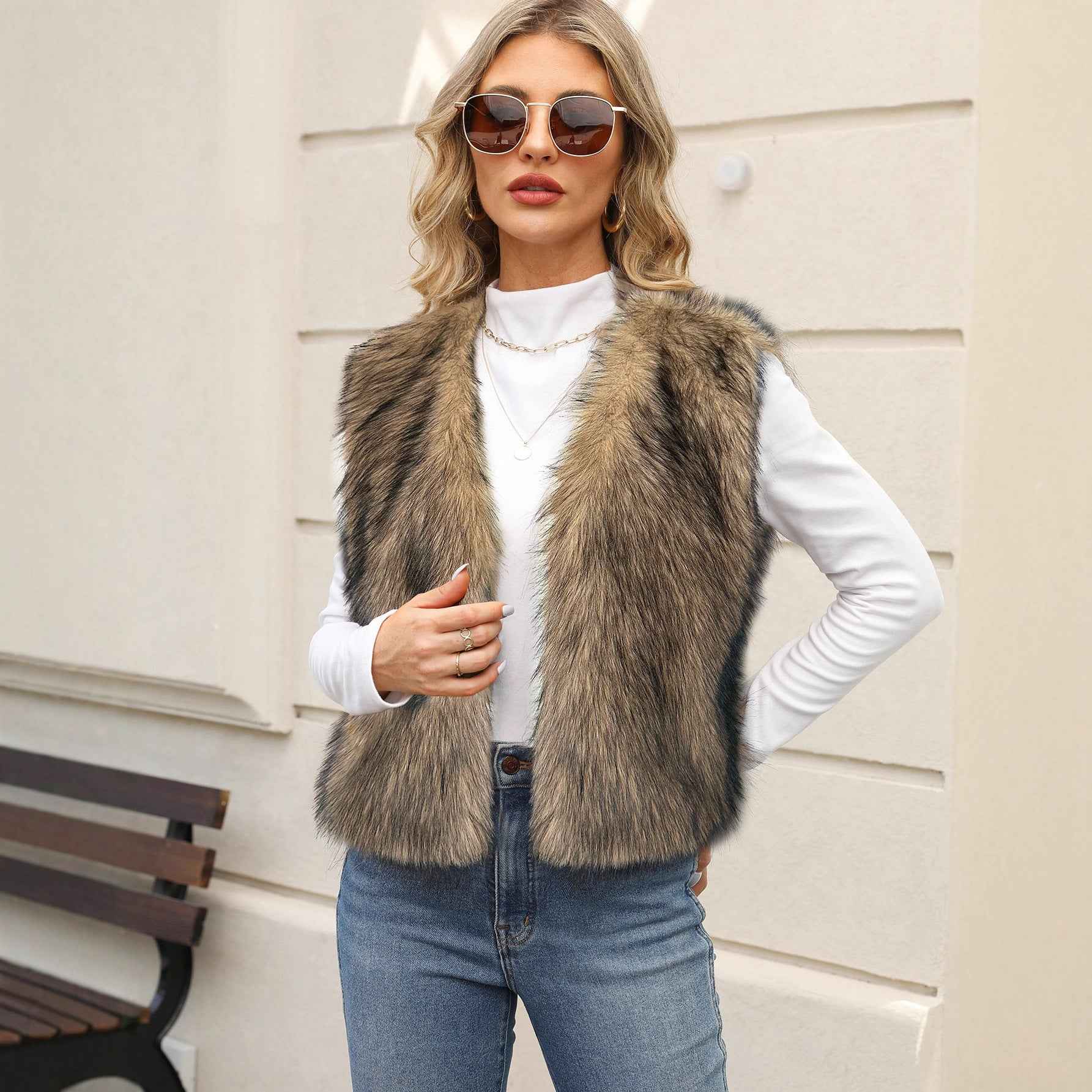Eco-friendly Faux Fur Vest For Men And Women From Europe And The US - VEX CLUB HOUSE