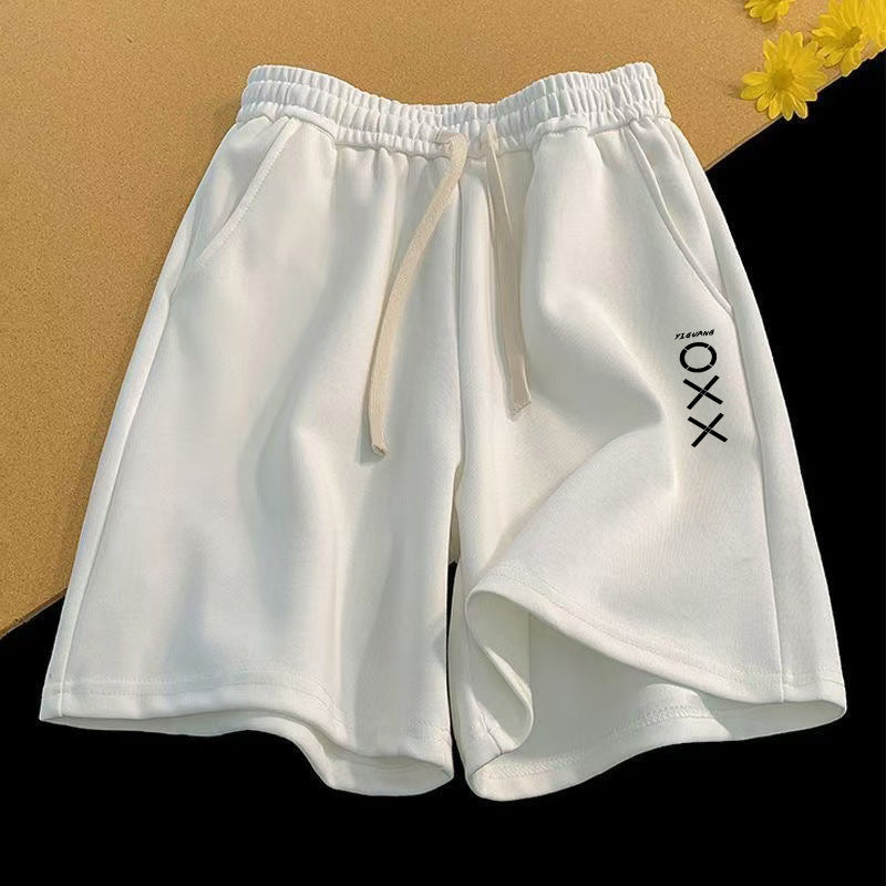 Vintage Letter Print Loose Summer New Straight Shorts Men - VEX CLUB HOUSE