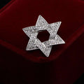 European And American Jewelry Custom-Made Six-Pointed Star Brooch Pins For Men V E X C L U B H O U S E