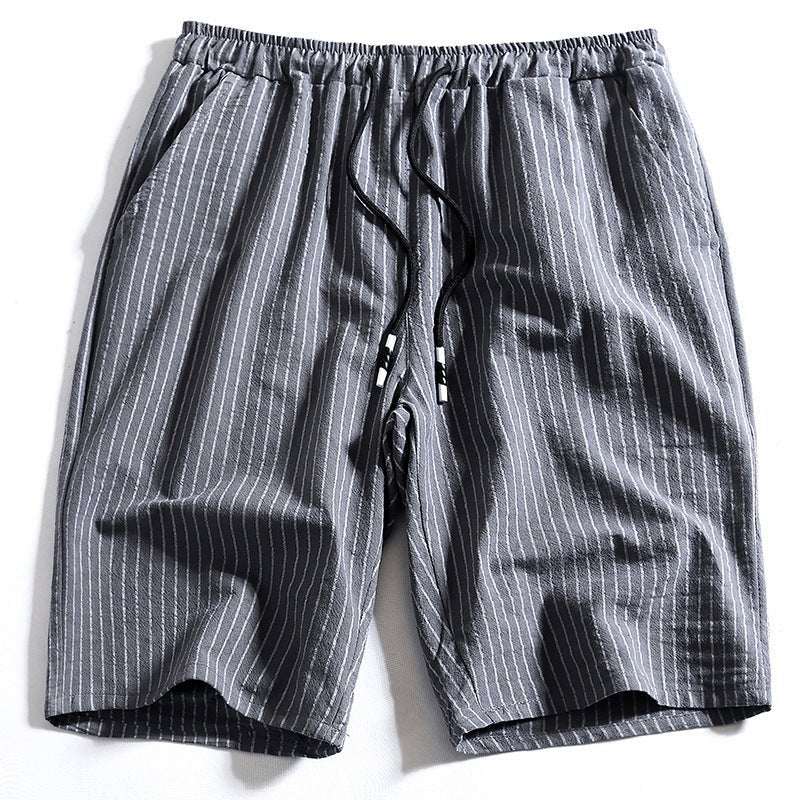 New Men's Cotton Five-Point Pants Striped Shorts Men - VEX CLUB HOUSE