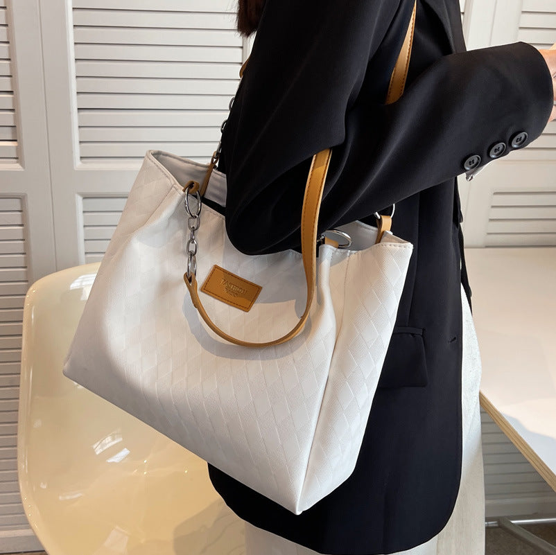 Rhombus Pattern Totes Chain Shoulder Bag Women Shopping Bags - VEX CLUB HOUSE