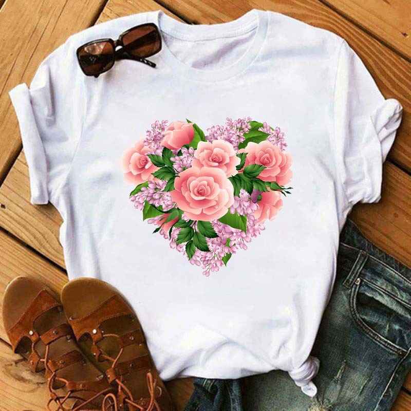 Ice Cream Flower Print Men And Women Couple Short Sleeve - VEX CLUB HOUSE
