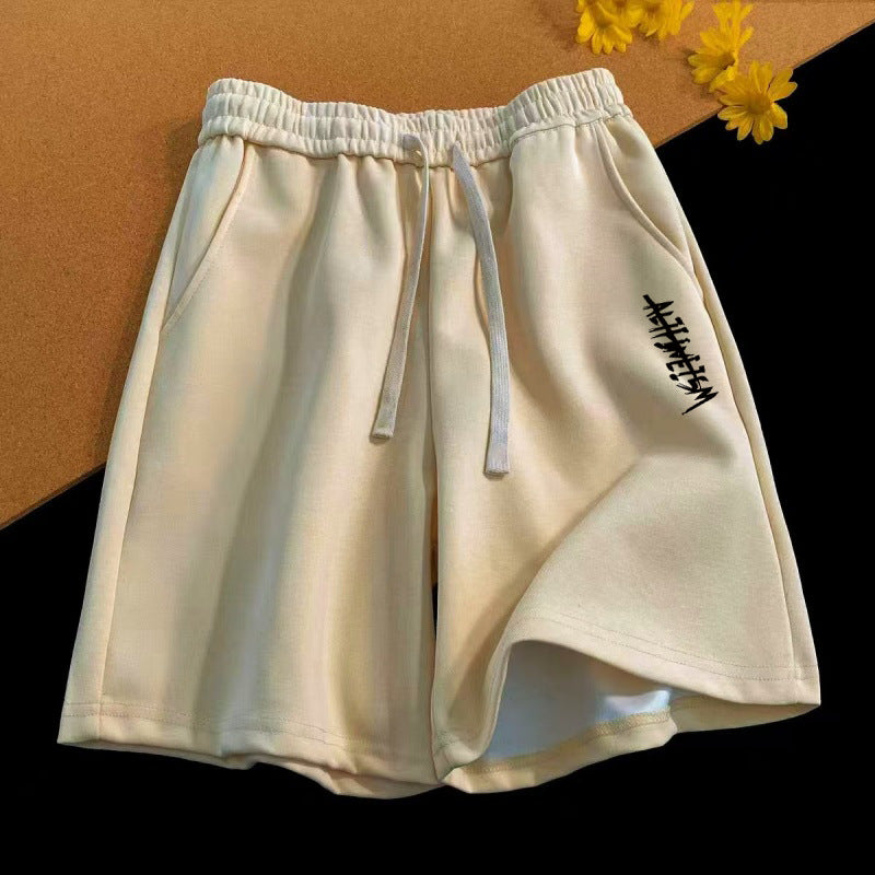 Vintage Letter Print Loose Summer New Straight Shorts Men - VEX CLUB HOUSE