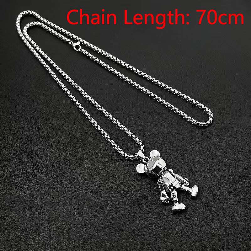Cute Bear Necklace Fashion Personality Hip-hop Pendant Couple Versatile Fall Winter Sweater Chain Men Women Jewelry - VEX CLUB HOUSE