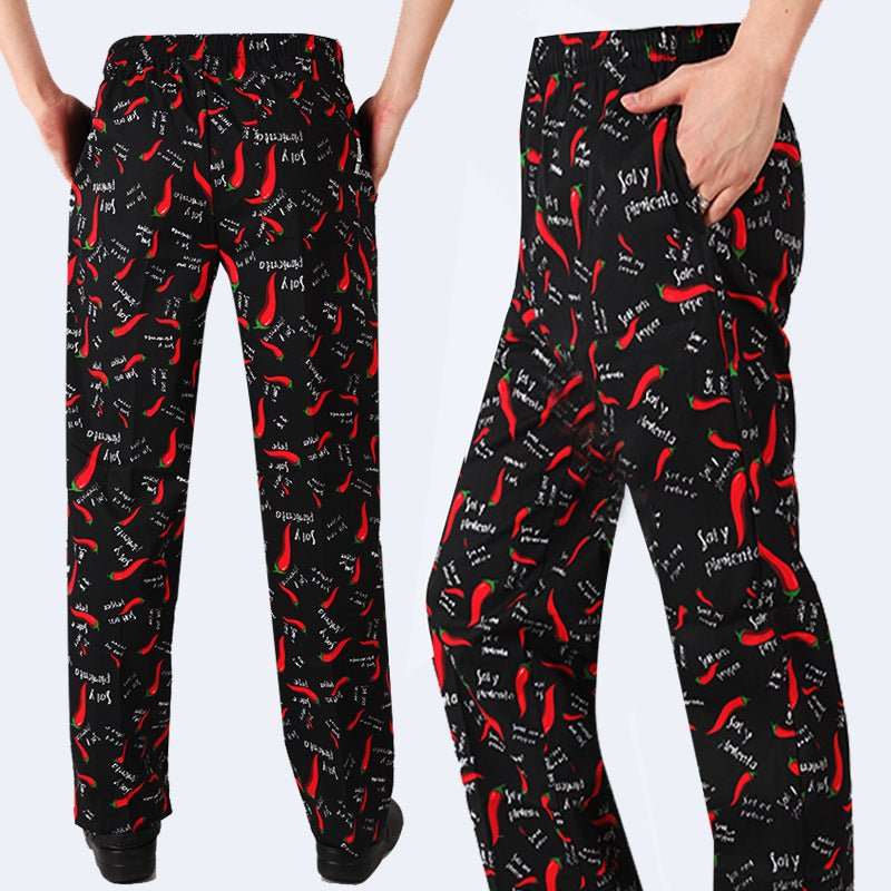 Kitchen Striped Chef's Pants And Dining Room Elastic Pants - VEX CLUB HOUSE