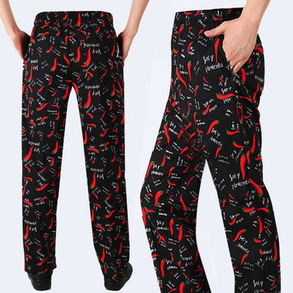 Kitchen Striped Chef's Pants And Dining Room Elastic Pants - VEX CLUB HOUSE