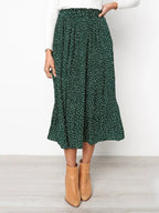 Dotted Elegance Midi Skirt