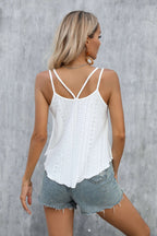 Fashionable double shoulder strap top