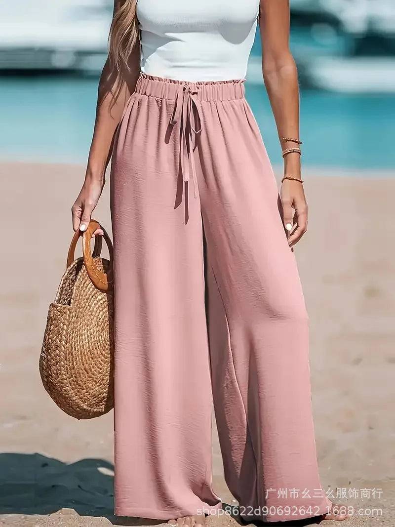 2025 New Oversized Drawstring Wide Leg Pant
