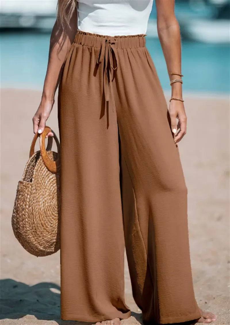 2025 New Oversized Drawstring Wide Leg Pant