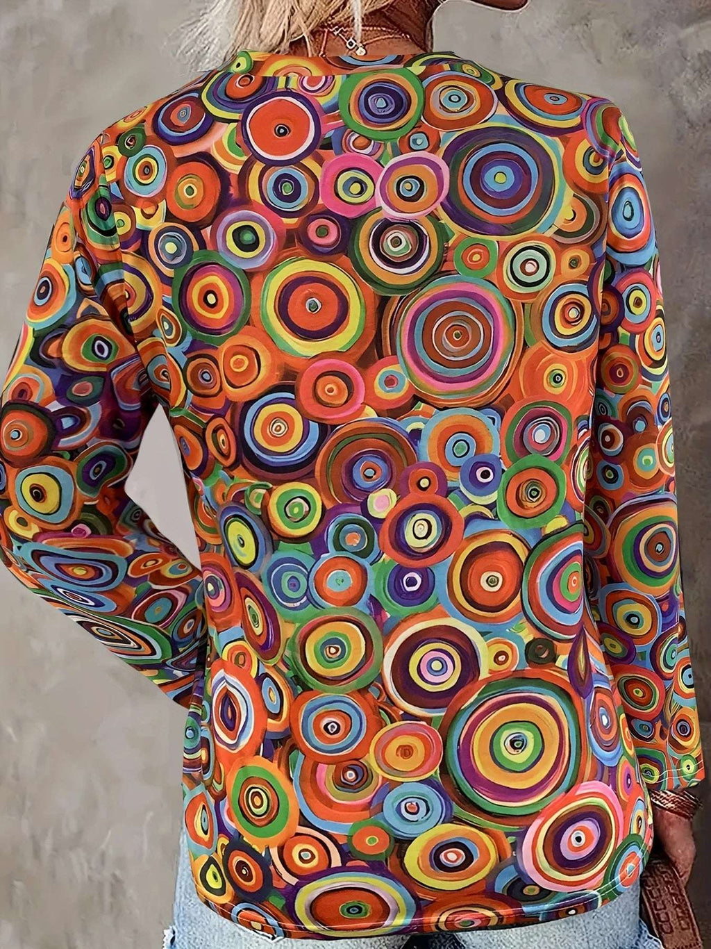 New Geometric Long Sleeve T-Shirt