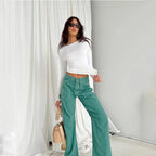 Women Casual Long Sleeve T-Shirt V E X C L U B H O U S E